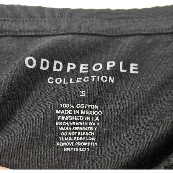 Womens (S) New In Pkg Recycled Karma/Odd People Black Social Anxiety Graphic Tee - Picture 4 of 6